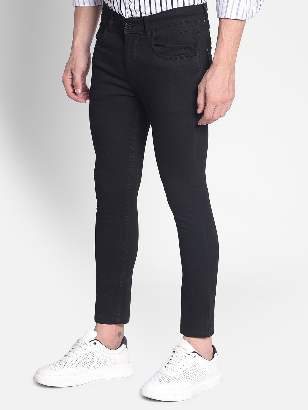 Black Skinny Jeans-Men Jeans-Crimsoune Club