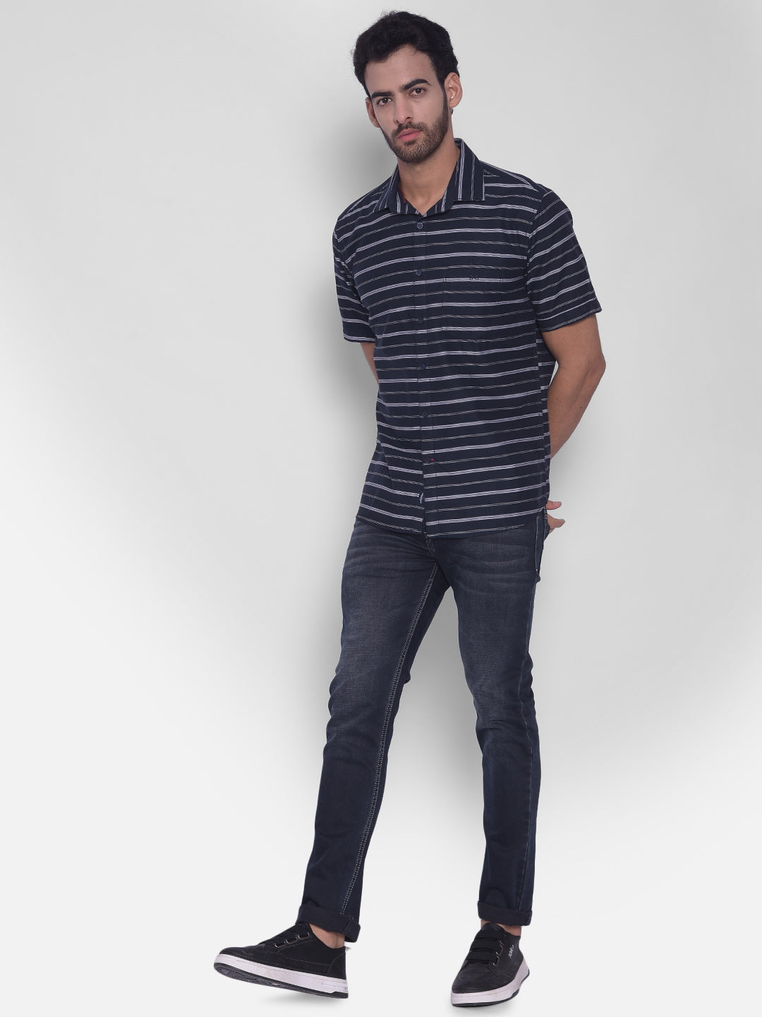 Navy Blue Jeans-Mens Jeans-Crimsoune Club