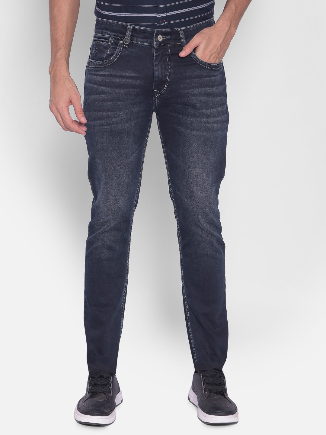 Navy Blue Jeans-Mens Jeans-Crimsoune Club