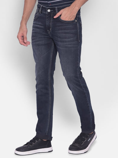 Navy Blue Jeans-Mens Jeans-Crimsoune Club