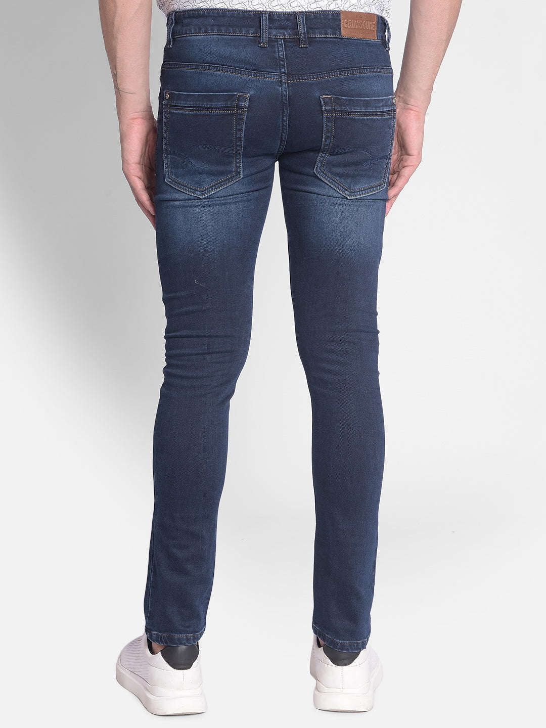 Navy Blue Jeans-Men Jeans-Crimsoune Club