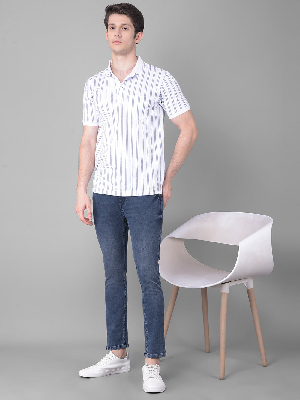 Navy Blue Skinny Jeans-Men Jeans-Crimsoune Club