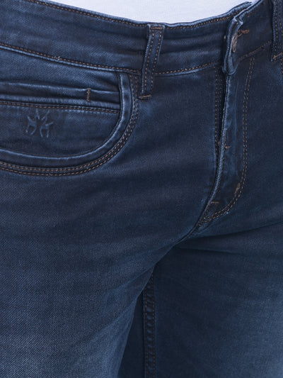 Blue Light Fade Jeans-Men Jeans-Crimsoune Club