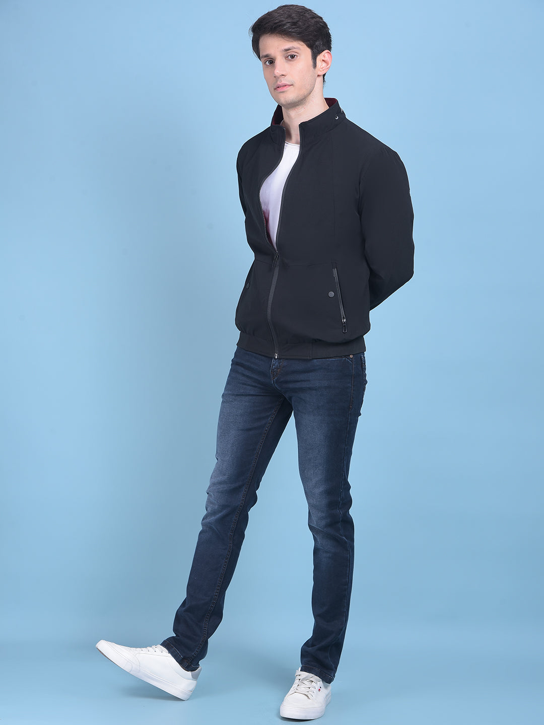 Blue Light Fade Jeans-Men Jeans-Crimsoune Club