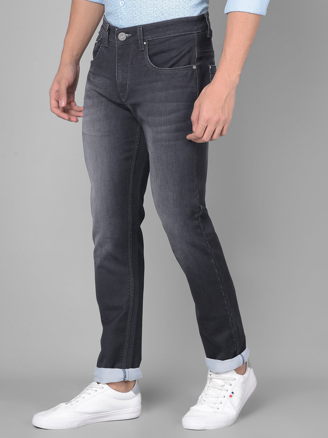 Black Light Fade Jeans-Men Jeans-Crimsoune Club