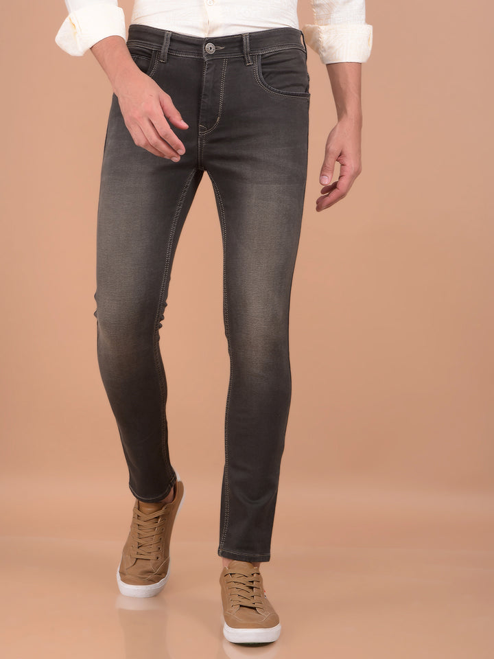 Grey Jeans-Men Jeans-Crimsoune Club