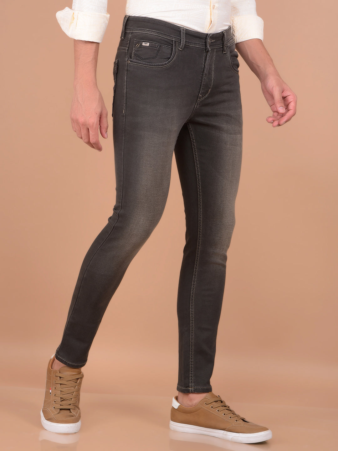 Grey Jeans-Men Jeans-Crimsoune Club