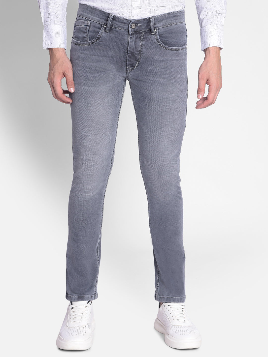 Grey Jeans-Men Jeans-Crimsoune Club