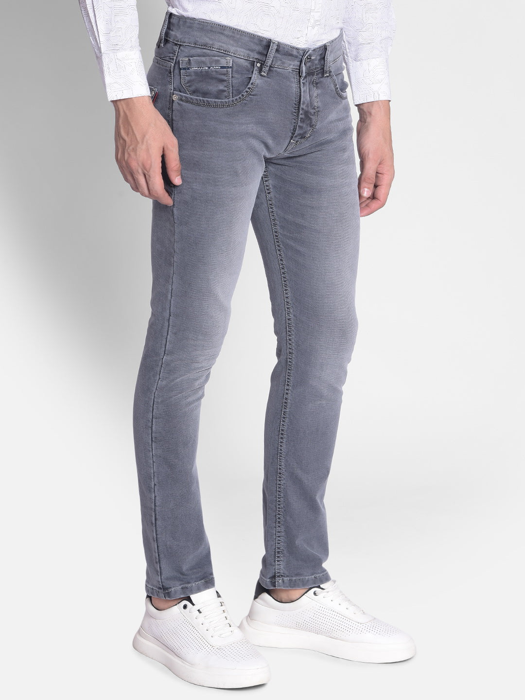 Grey Jeans-Men Jeans-Crimsoune Club