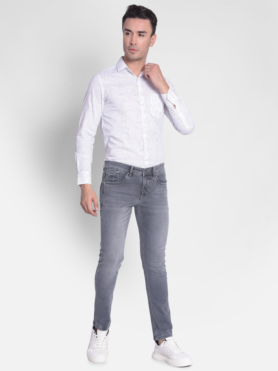 Grey Jeans-Men Jeans-Crimsoune Club