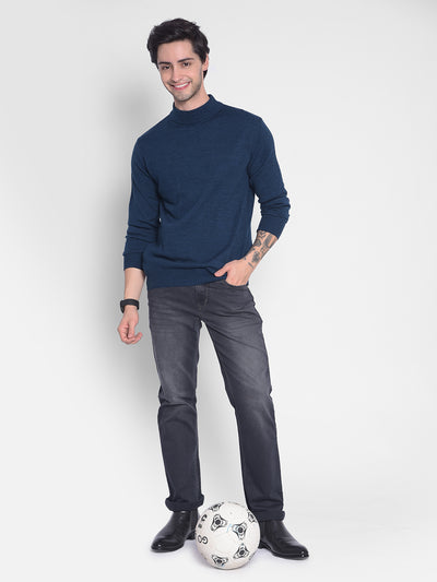 Grey Straight Jeans-Men Jeans-Crimsoune Club