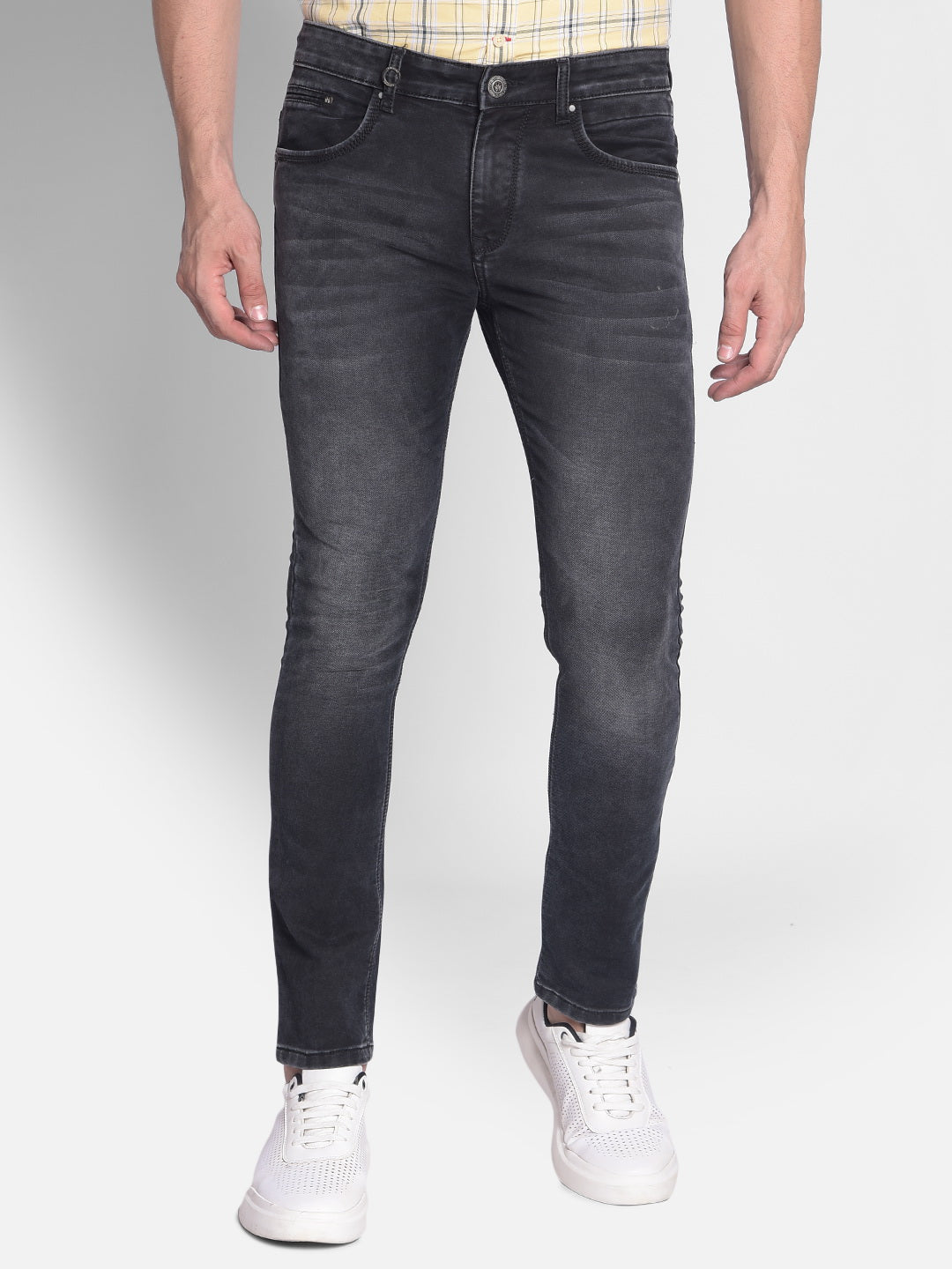 Grey Skinny Jeans-Men Jeans-Crimsoune Club
