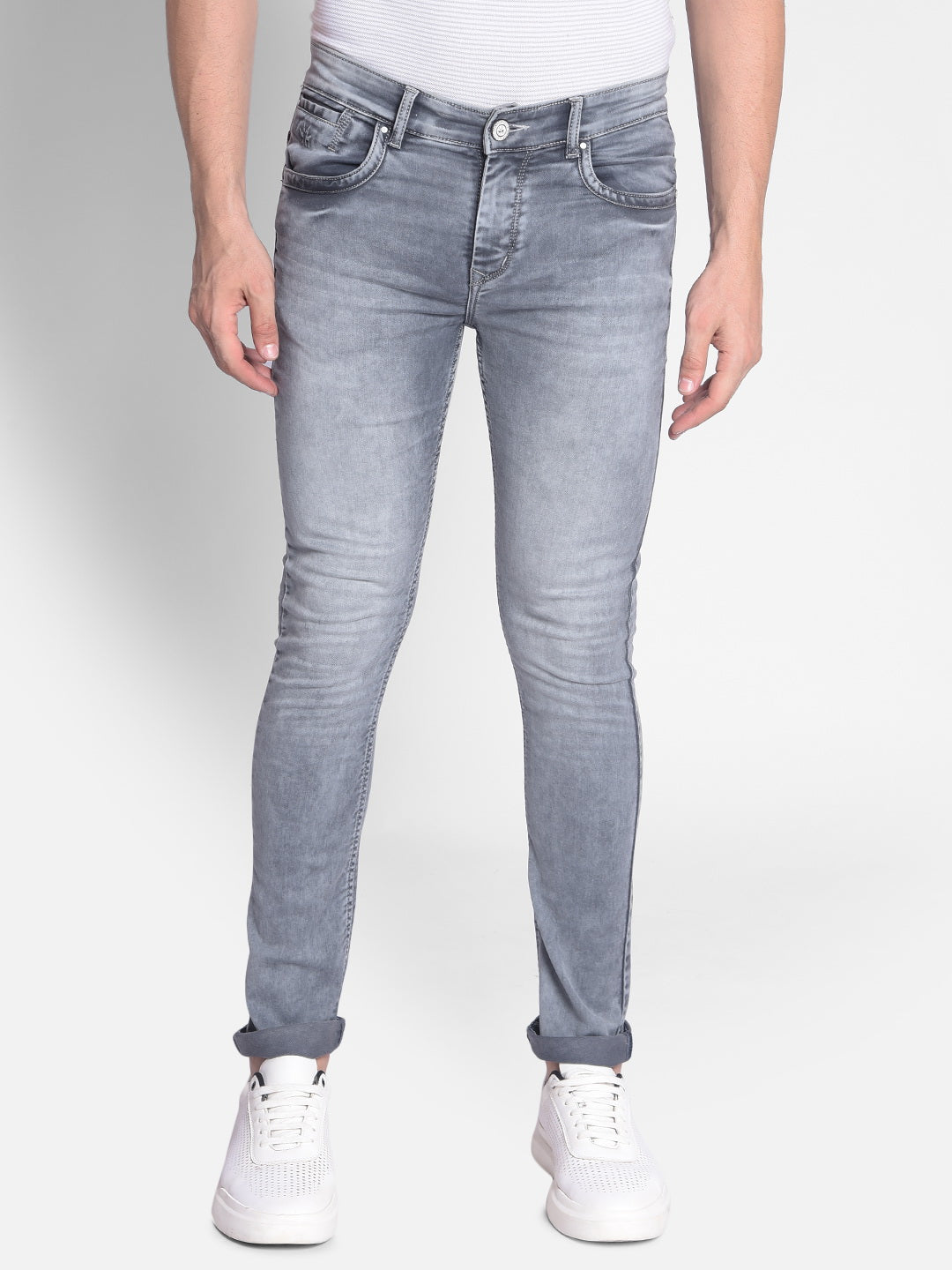 Grey Jeans-Men Jeans-Crimsoune Club