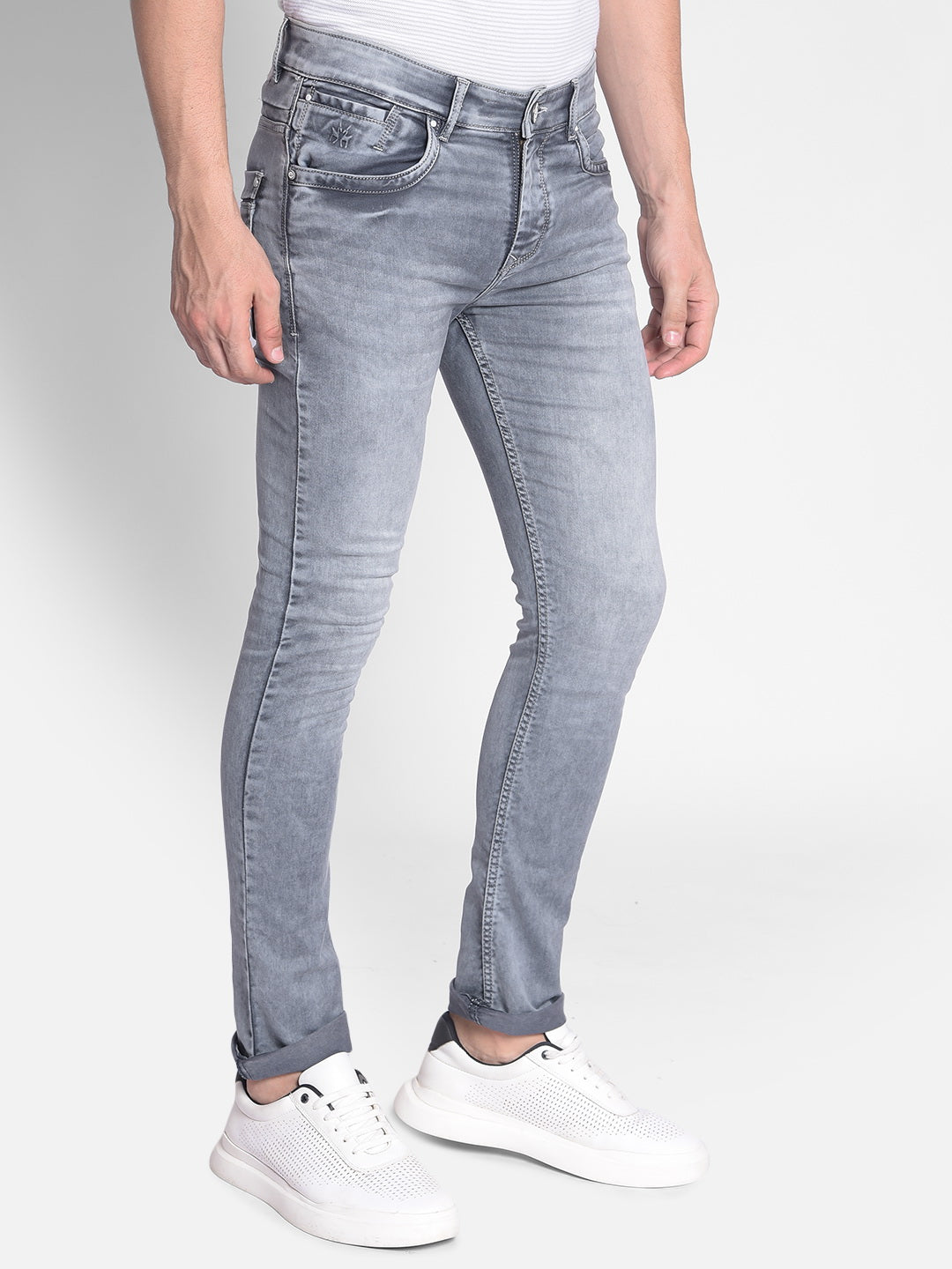 Grey Jeans-Men Jeans-Crimsoune Club