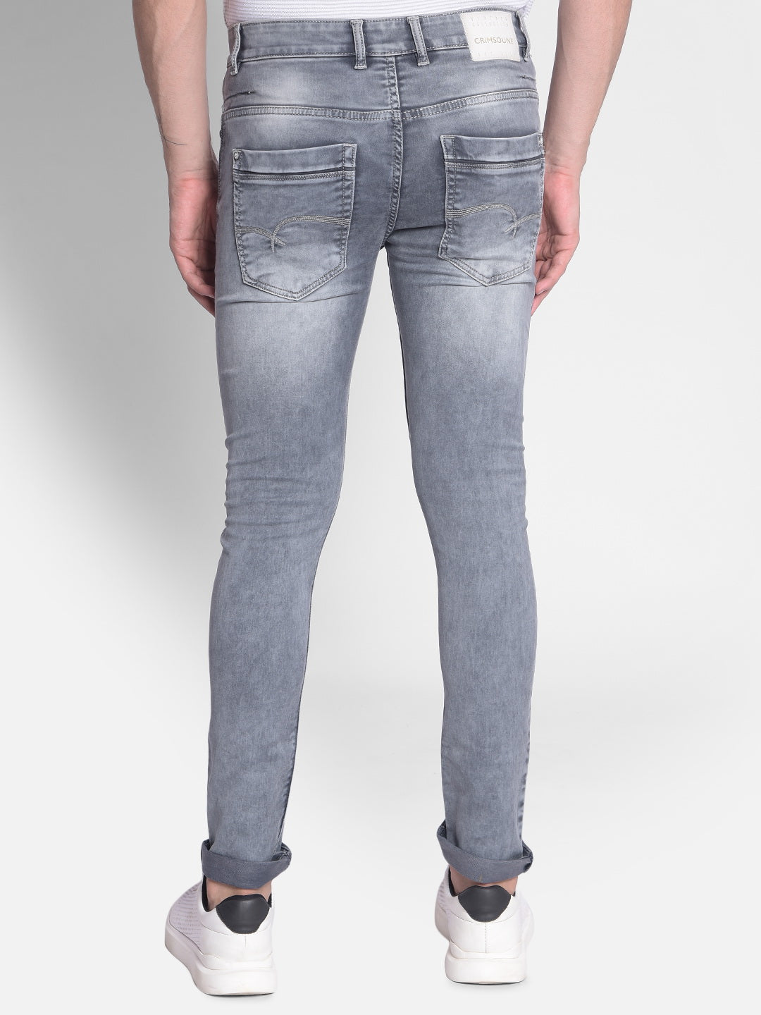 Grey Jeans-Men Jeans-Crimsoune Club
