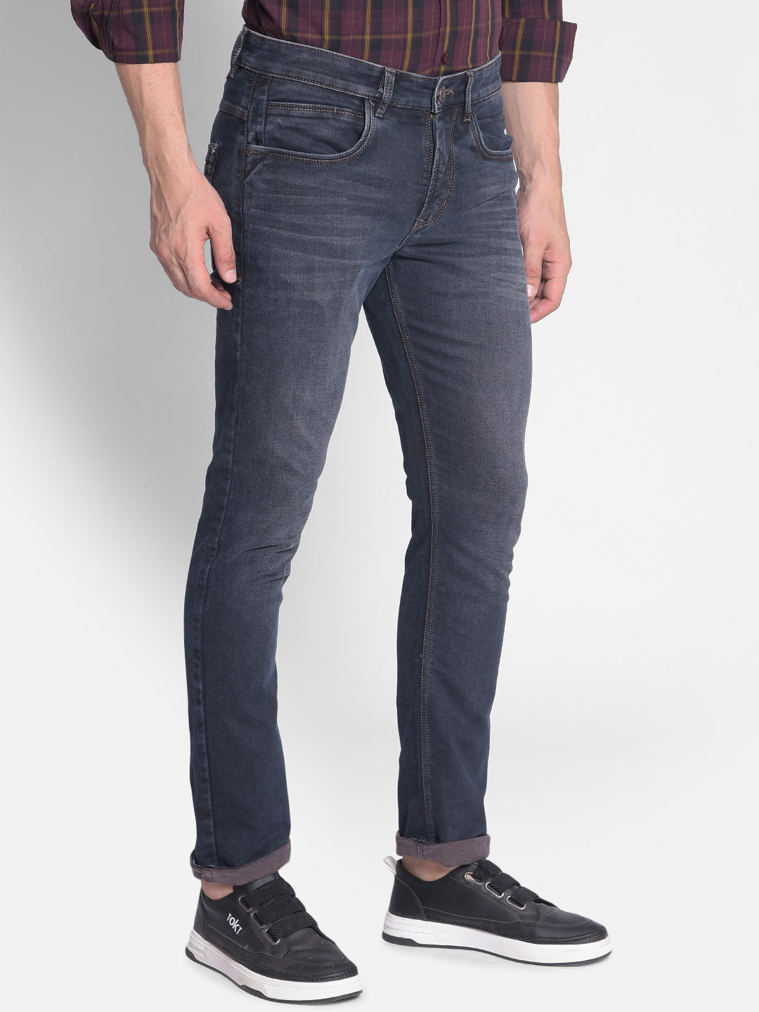 Navy Blue Jeans-Men Jeans-Crimsoune Club