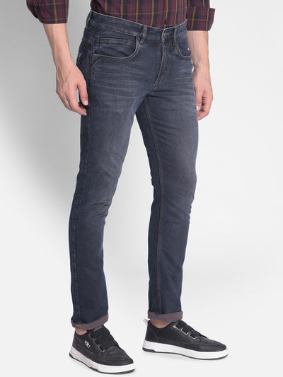 Navy Blue Jeans-Men Jeans-Crimsoune Club