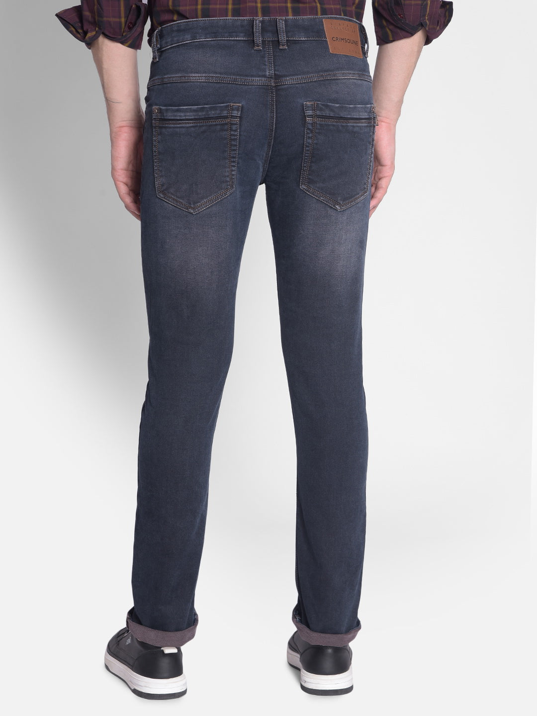 Navy Blue Jeans-Men Jeans-Crimsoune Club