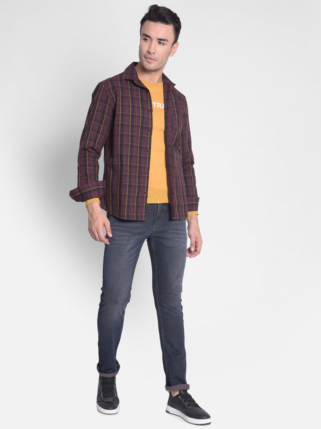 Navy Blue Jeans-Men Jeans-Crimsoune Club