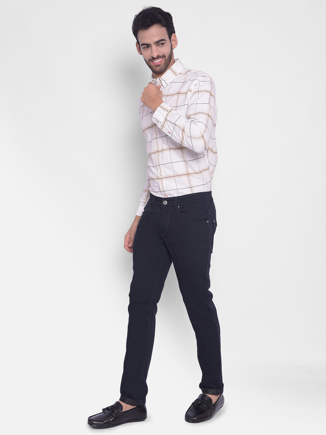 Navy Blue Jeans-Mens Jeans-Crimsoune Club