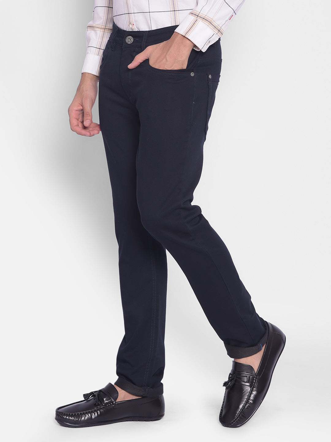 Navy Blue Jeans-Mens Jeans-Crimsoune Club