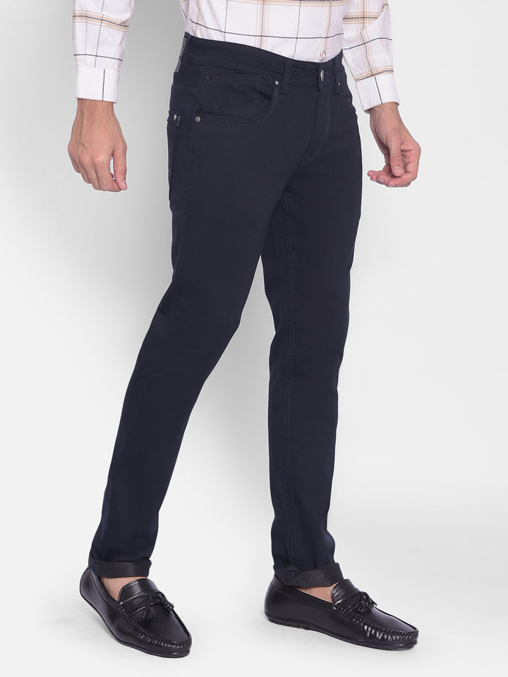Navy Blue Jeans-Mens Jeans-Crimsoune Club