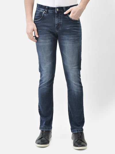 Blue Light Fade Jeans-Men Jeans-Crimsoune Club