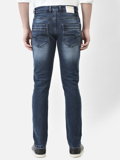 Blue Light Fade Jeans-Men Jeans-Crimsoune Club