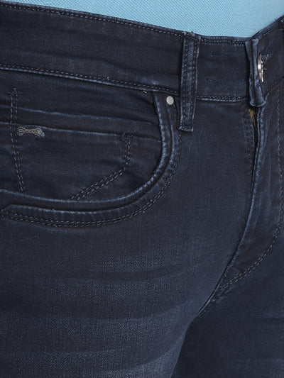 Navy Blue Jeans-Men Jeans-Crimsoune Club