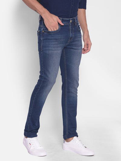 Blue Light Fade Jeans-Men Jeans-Crimsoune Club