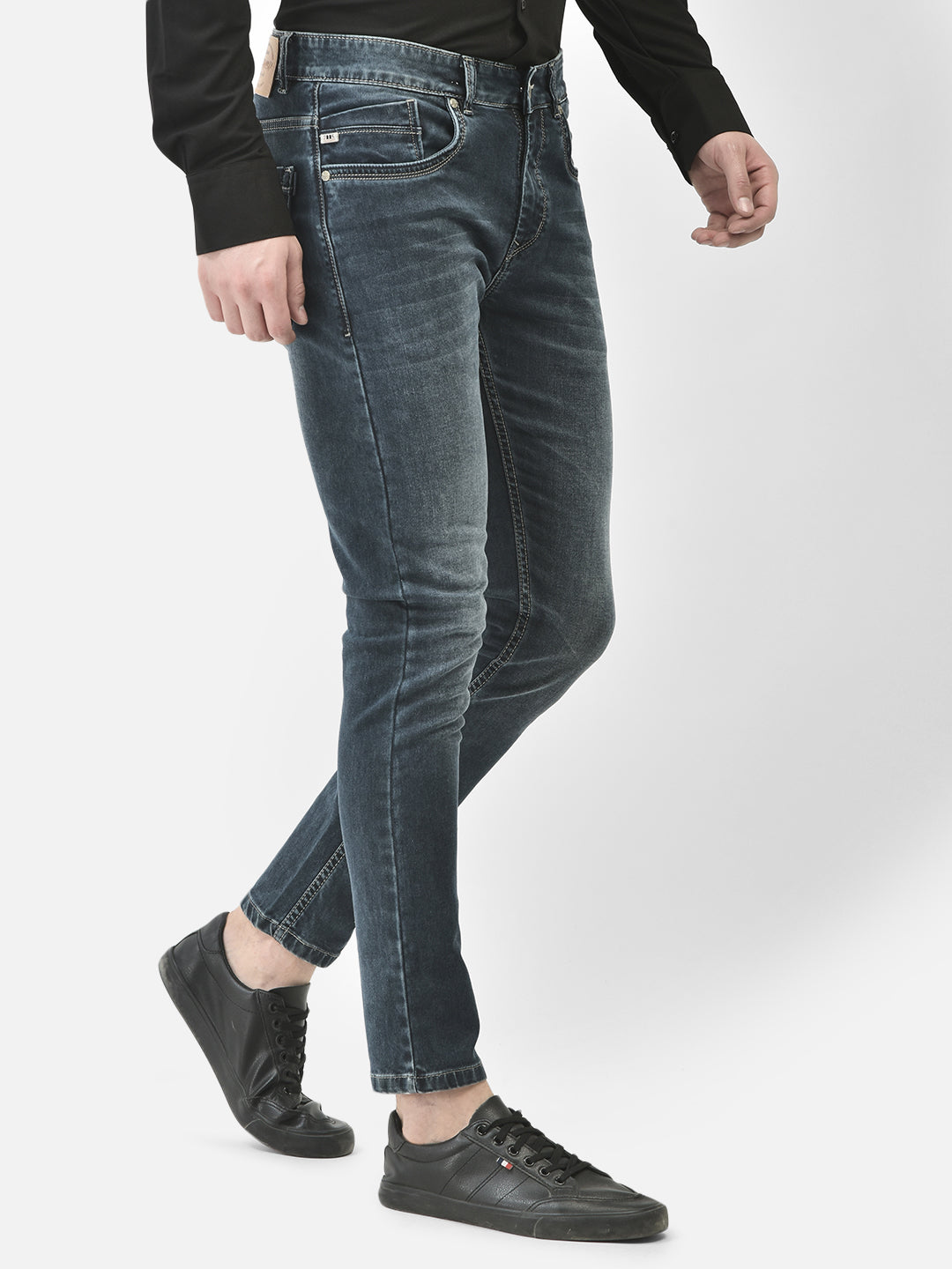 Blue Skinny Jeans-Men Jeans-Crimsoune Club