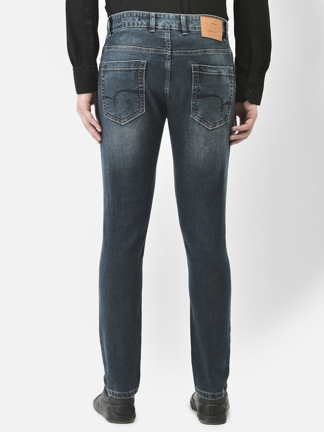 Blue Skinny Jeans-Men Jeans-Crimsoune Club