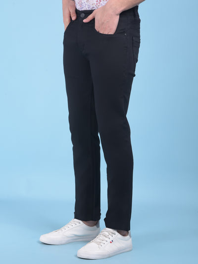 Black Stretchable Jeans-Men Jeans-Crimsoune Club