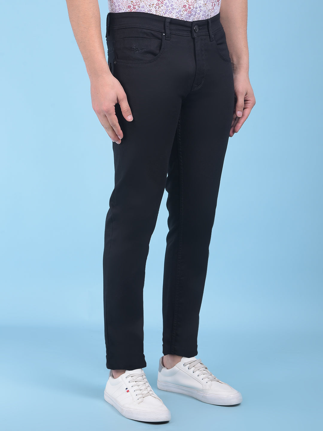 Black Stretchable Jeans-Men Jeans-Crimsoune Club