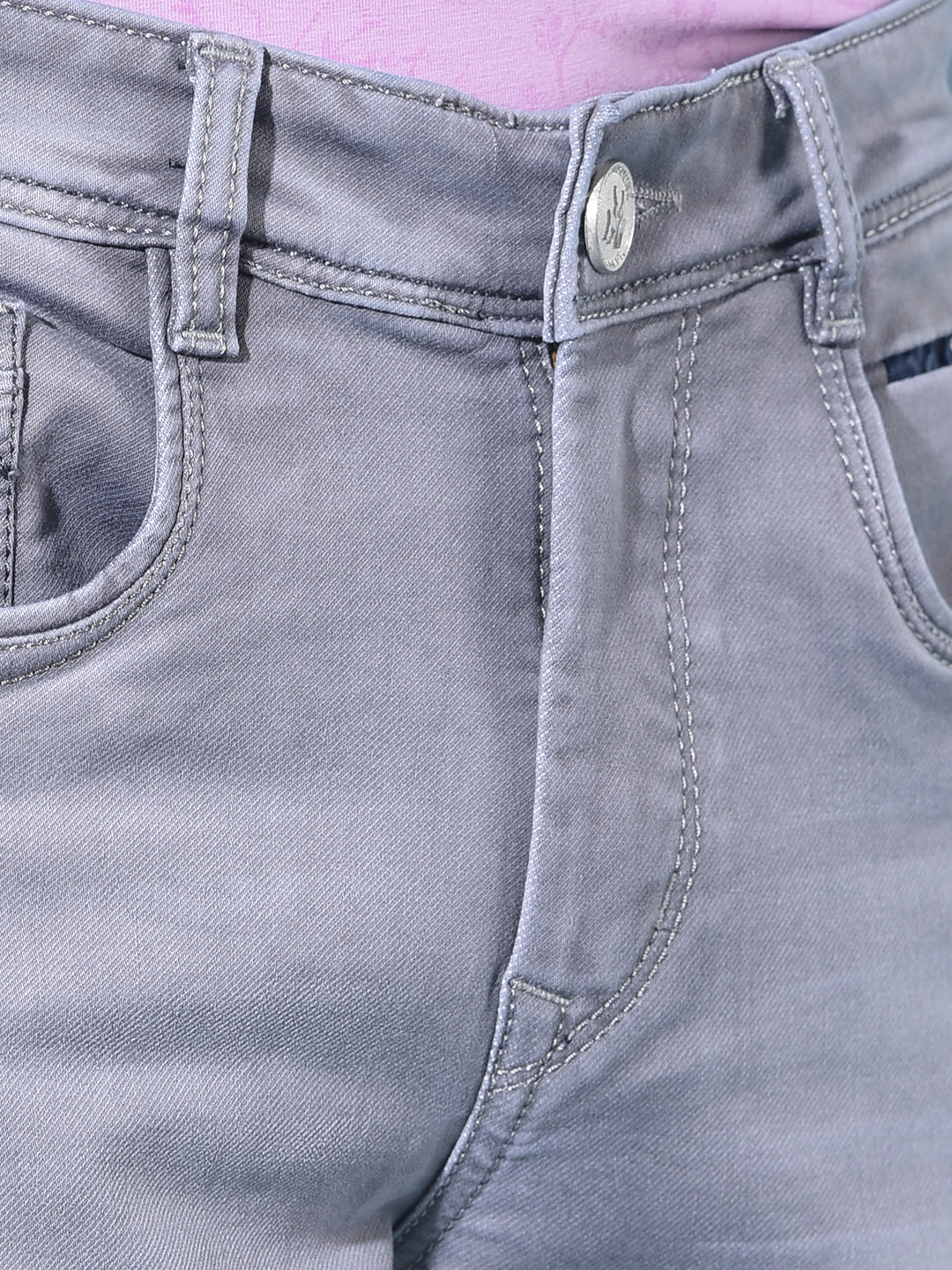 Grey Stretchable Jeans-Men Jeans-Crimsoune Club