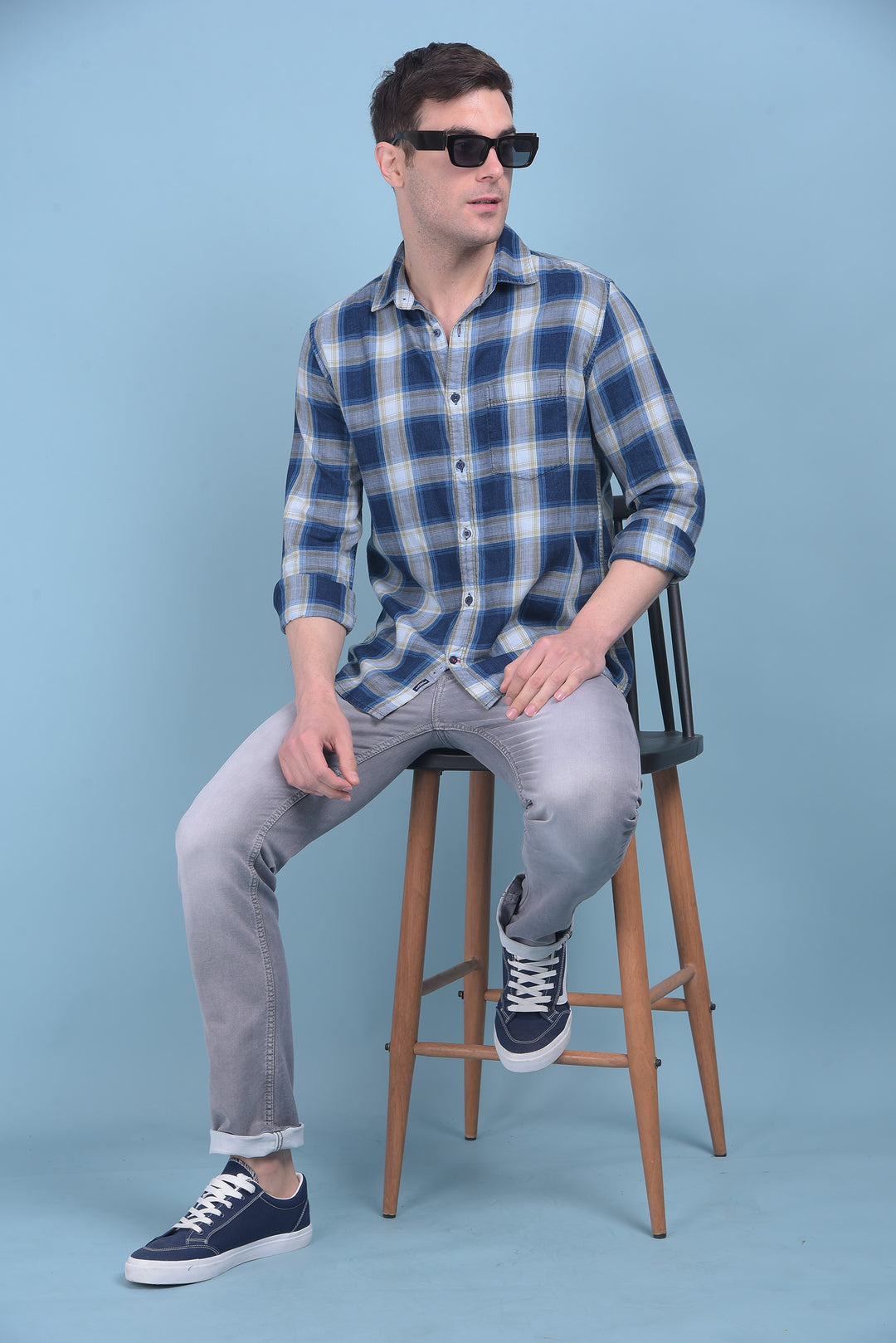 Grey Straight Stretchable Jeans-Men Jeans-Crimsoune Club