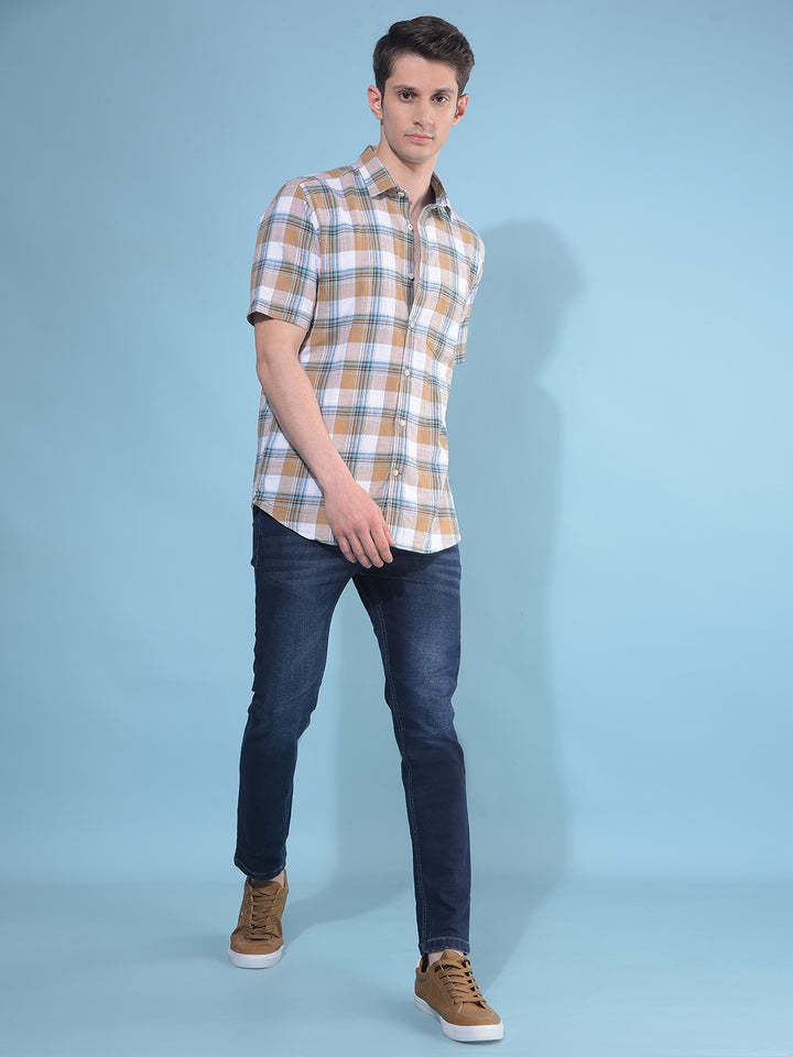 Blue Skinny Stretchable Jeans-Men Jeans-Crimsoune Club