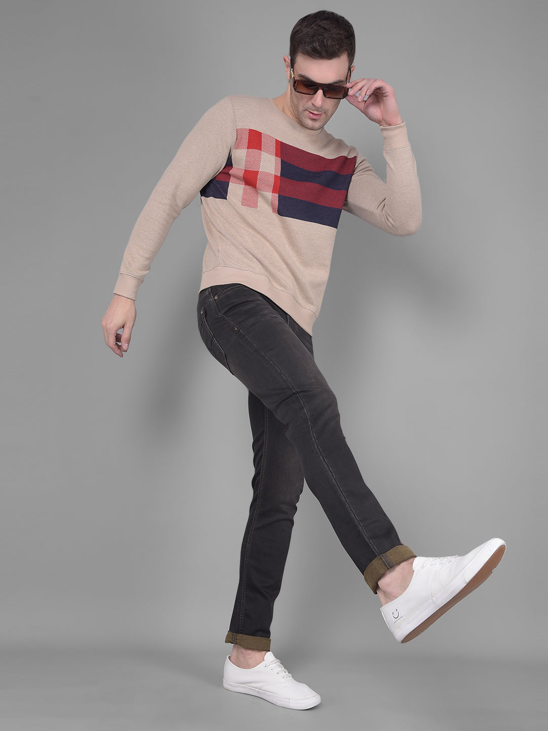 Grey Jeans-Men Jeans-Crimsoune Club