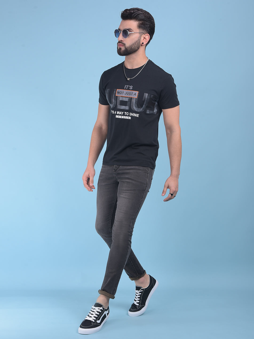 Grey Stretchable Jeans-Men Jeans-Crimsoune Club