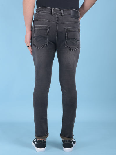 Grey Stretchable Jeans-Men Jeans-Crimsoune Club