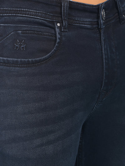 Navy Blue Jeans-Men Jeans-Crimsoune Club