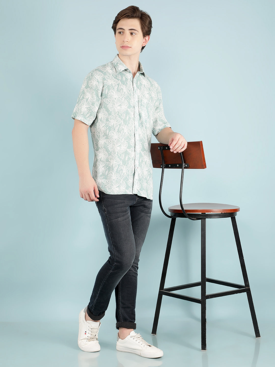 Blue Skinny Cotton Jeans-Men Jeans-Crimsoune Club