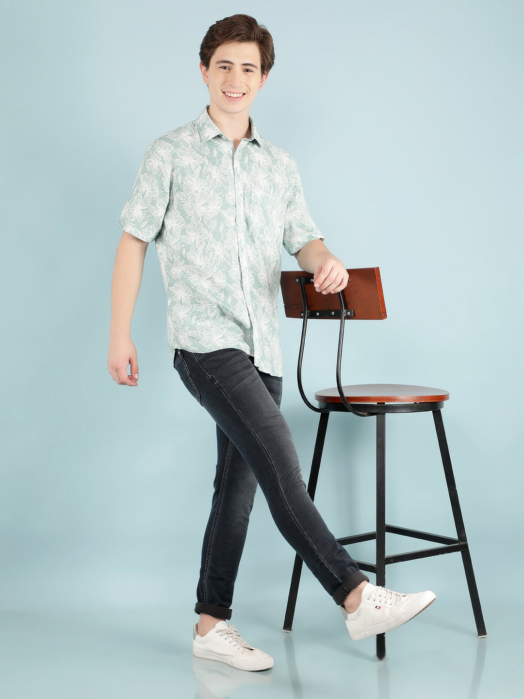 Blue Skinny Cotton Jeans-Men Jeans-Crimsoune Club