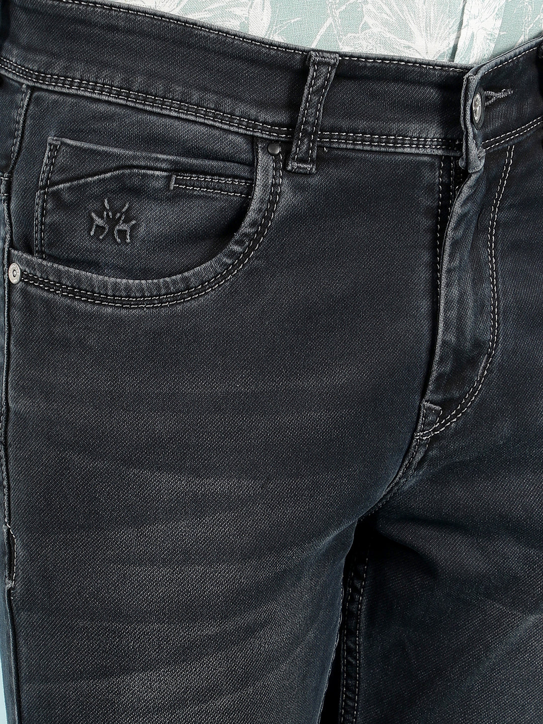 Blue Skinny Cotton Jeans-Men Jeans-Crimsoune Club