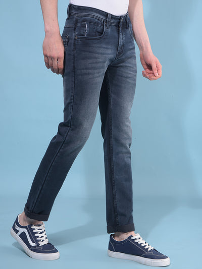 Blue Cotton Jeans-Men Jeans-Crimsoune Club