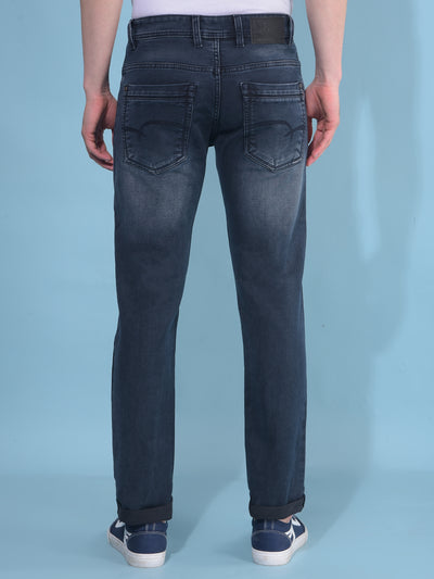 Blue Cotton Jeans-Men Jeans-Crimsoune Club