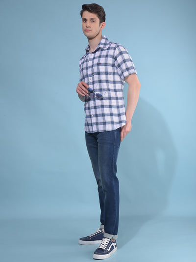 Blue Cotton Jeans-Men Jeans-Crimsoune Club