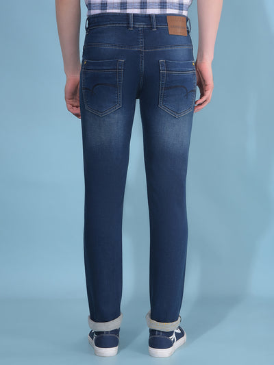 Blue Cotton Jeans-Men Jeans-Crimsoune Club