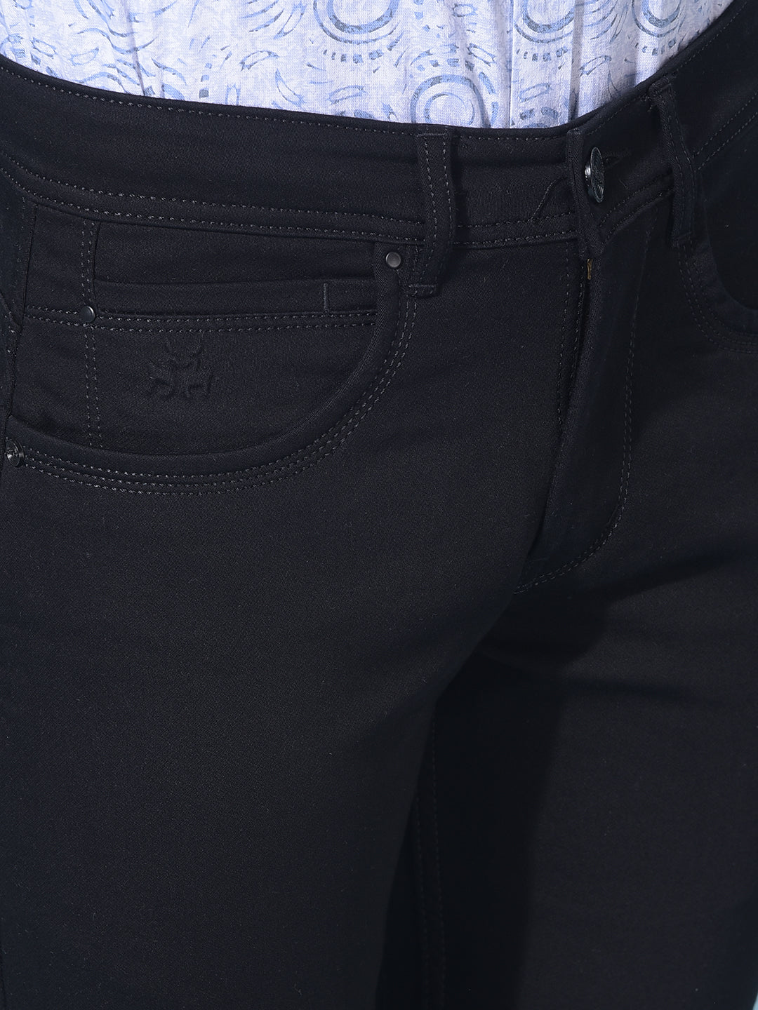 Black Stretchable Jeans-Men Jeans-Crimsoune Club