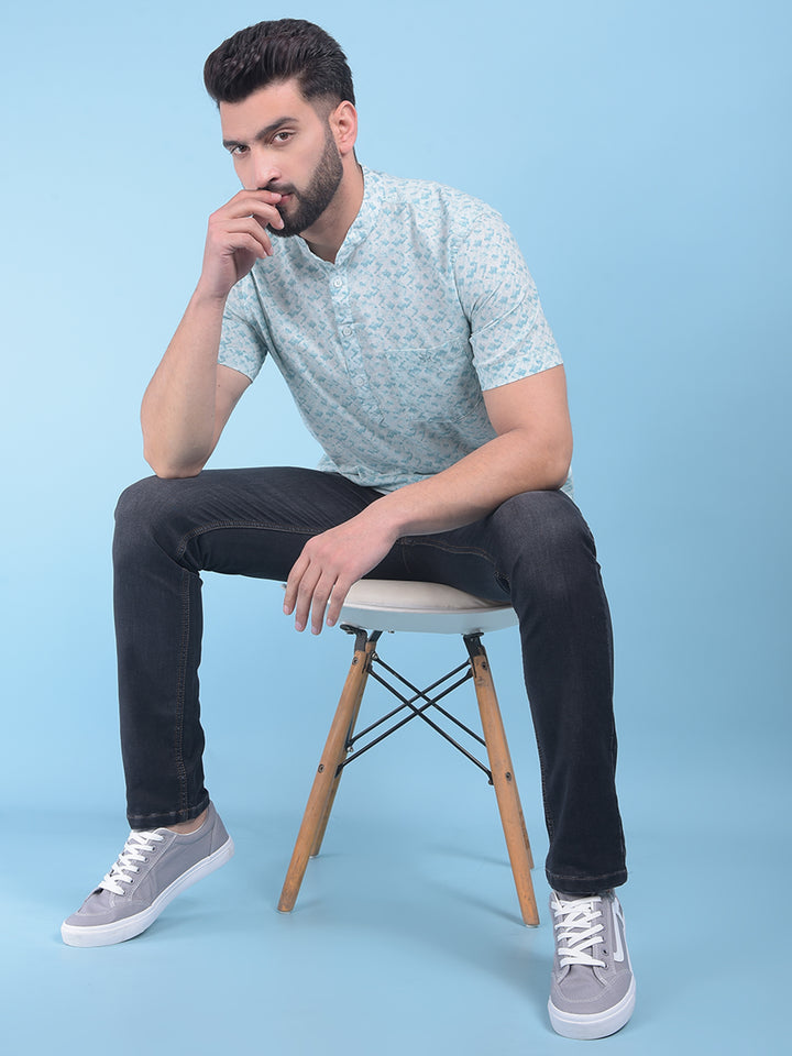 Grey Stretchable Jeans-Men Jeans-Crimsoune Club